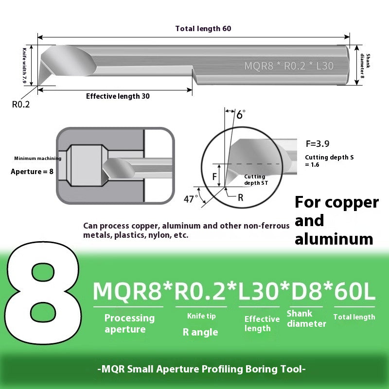 1127-Profiling Turning Tools Small Bore Boring Tools CNC Stainless Steel Aluminum MQR Turning Bore Micro Turning Tools Boring Turning Tools Shandong Denso Pricision Tools Co.,Ltd.
